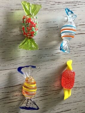 Murano Style Glass Oblong Candy